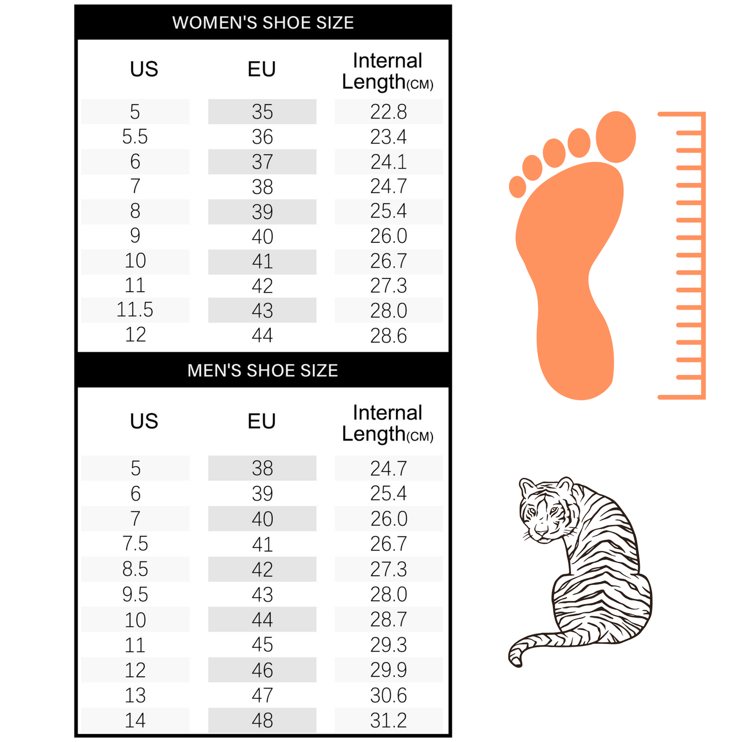 Tiger Stripes High-Top Canvas Shoes Animal Print Tennis Shoes Tiger Sneakers